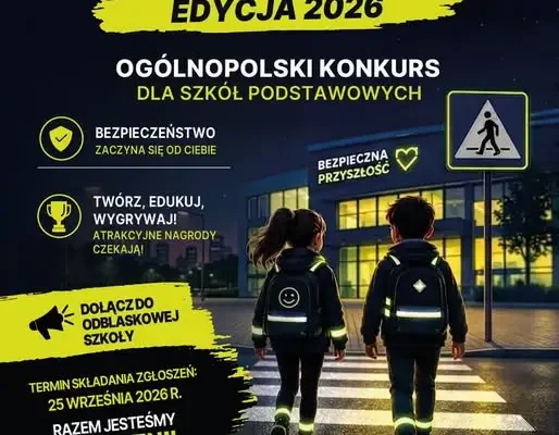 ZSP1 Brzeg Dolny w konkursie „Odblaskowa Szkoła 2026”