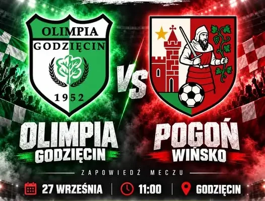 Pogoń Wińsko zagra na wyjeździe z Olimpią Godzięcin w 6. kolejce