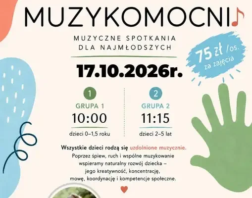 Muzykomocni – muzyczna przygoda dla dzieci już 17 października