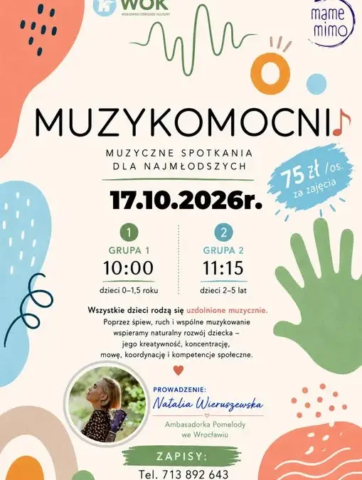 Muzykomocni – muzyczna przygoda dla dzieci już 17 października