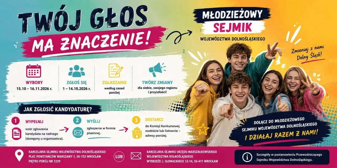 Młodzieżowy Sejmik Dolnego Śląska – ruszają zgłoszenia kandydatów