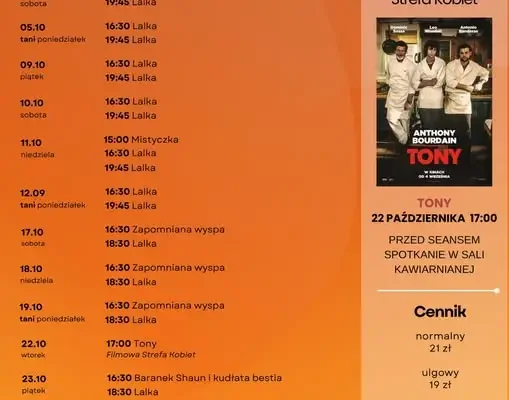 Kino Odra w Brzegu Dolnym zaprasza na październikowe seanse