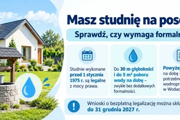 Studnia na posesji a formalności – co warto wiedzieć przed 2027 rokiem